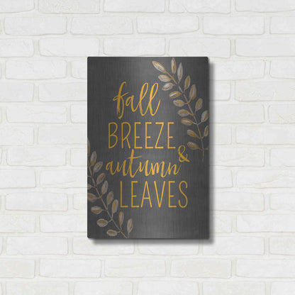 Luxe Metal Art 'Fall Breeze & Autumn Leaves' by Lux + Me Designs, Metal Wall Art,16x24