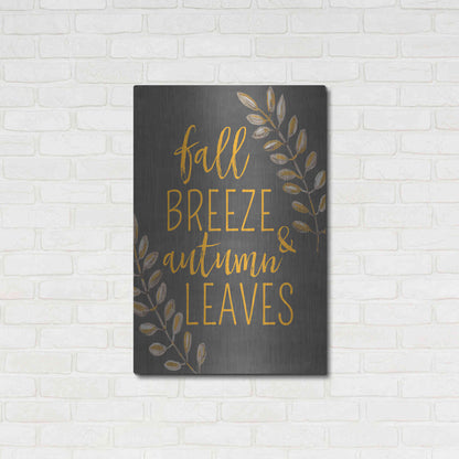 Luxe Metal Art 'Fall Breeze & Autumn Leaves' by Lux + Me Designs, Metal Wall Art,24x36
