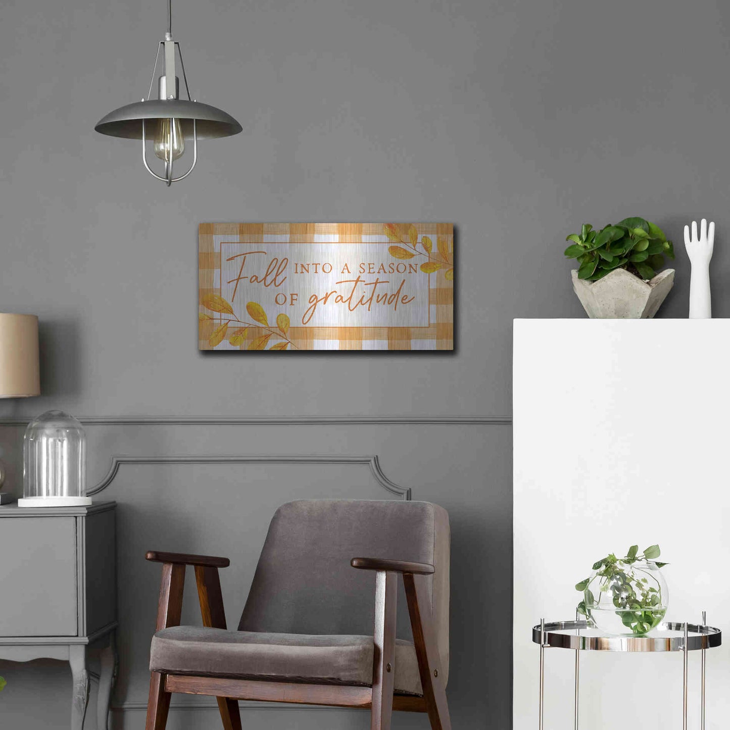 Luxe Metal Art 'Season of Gratitude' by Lux + Me Designs, Metal Wall Art,24x12