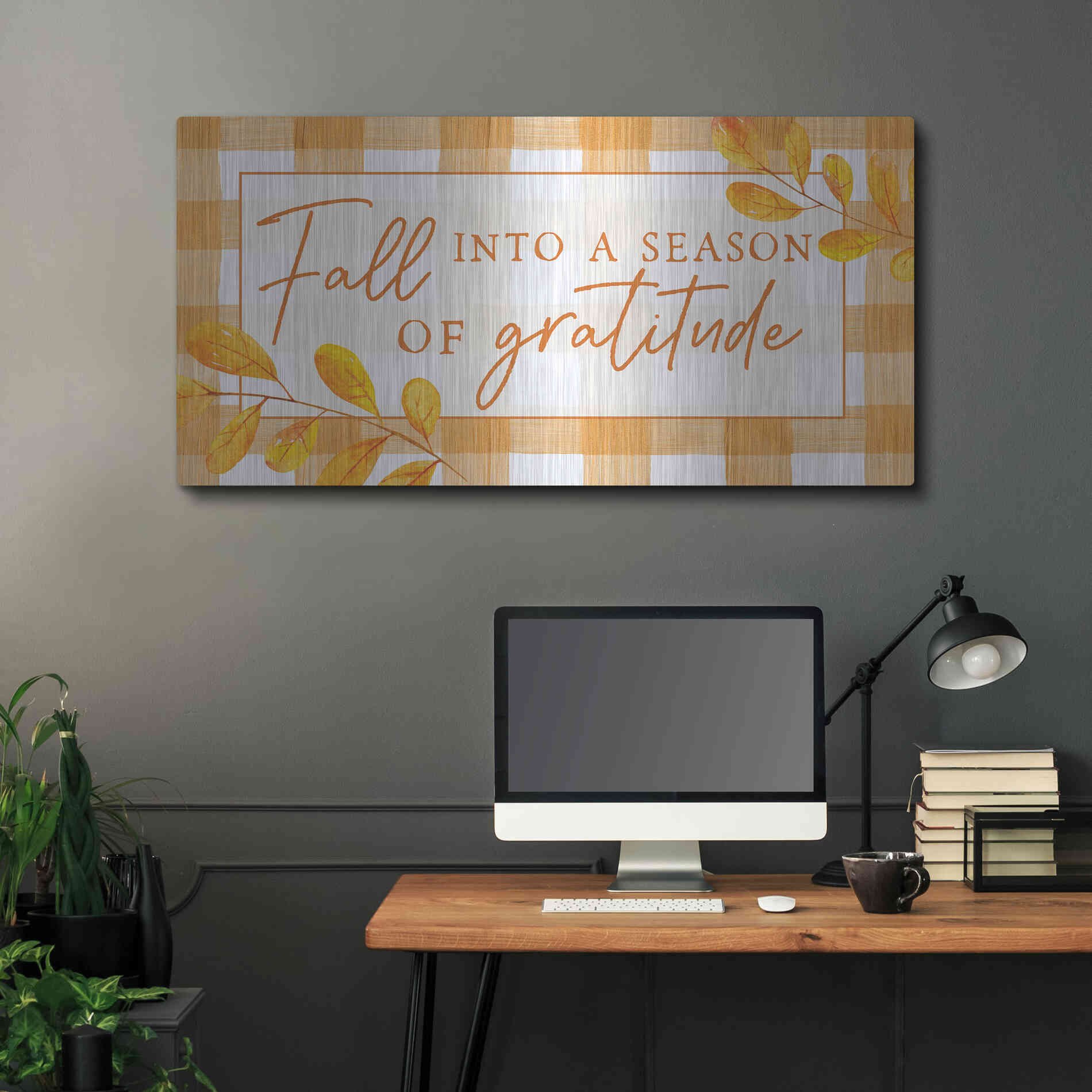 Luxe Metal Art 'Season of Gratitude' by Lux + Me Designs, Metal Wall Art,48x24