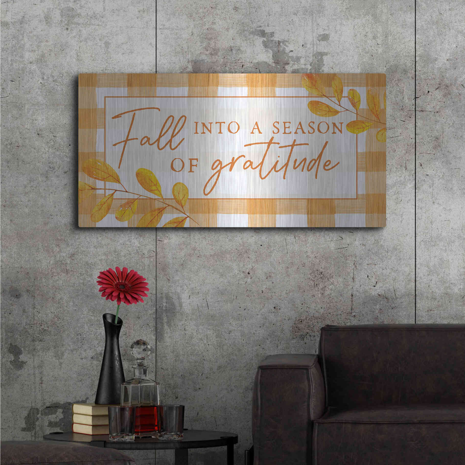 Luxe Metal Art 'Season of Gratitude' by Lux + Me Designs, Metal Wall Art,48x24