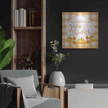 Luxe Metal Art 'Give Thanks' by Lux + Me Designs, Metal Wall Art,24x24