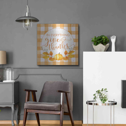 Luxe Metal Art 'Give Thanks' by Lux + Me Designs, Metal Wall Art,24x24