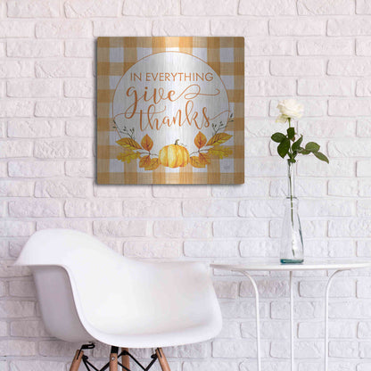 Luxe Metal Art 'Give Thanks' by Lux + Me Designs, Metal Wall Art,24x24