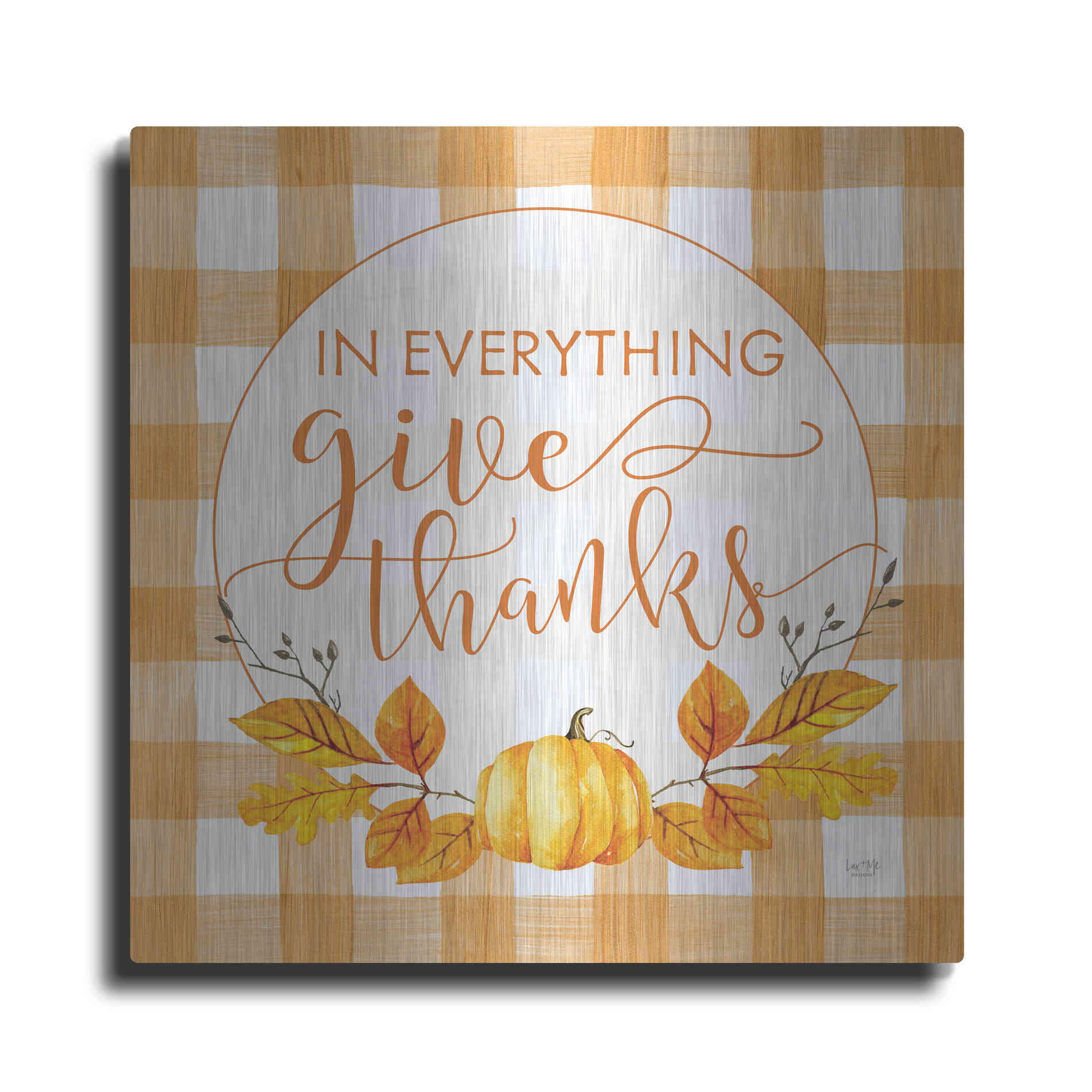 Luxe Metal Art 'Give Thanks' by Lux + Me Designs, Metal Wall Art