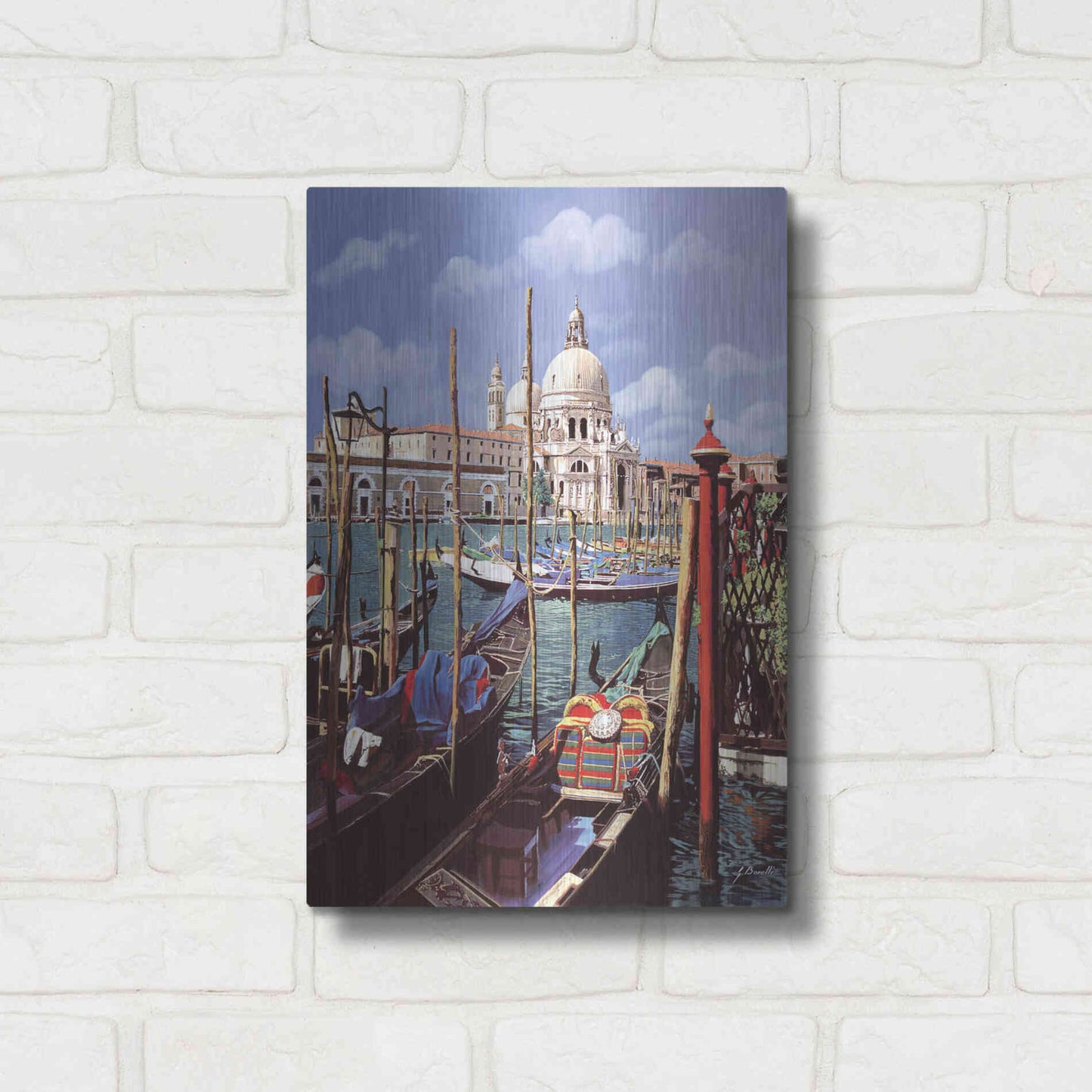 Luxe Metal Art 'Chiesa Della Salute' by Guido Borelli, Metal Wall Art,12x16