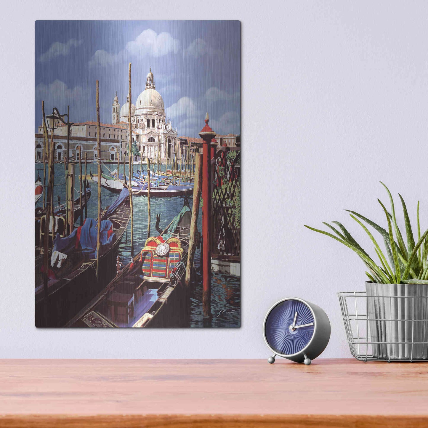 Luxe Metal Art 'Chiesa Della Salute' by Guido Borelli, Metal Wall Art,12x16
