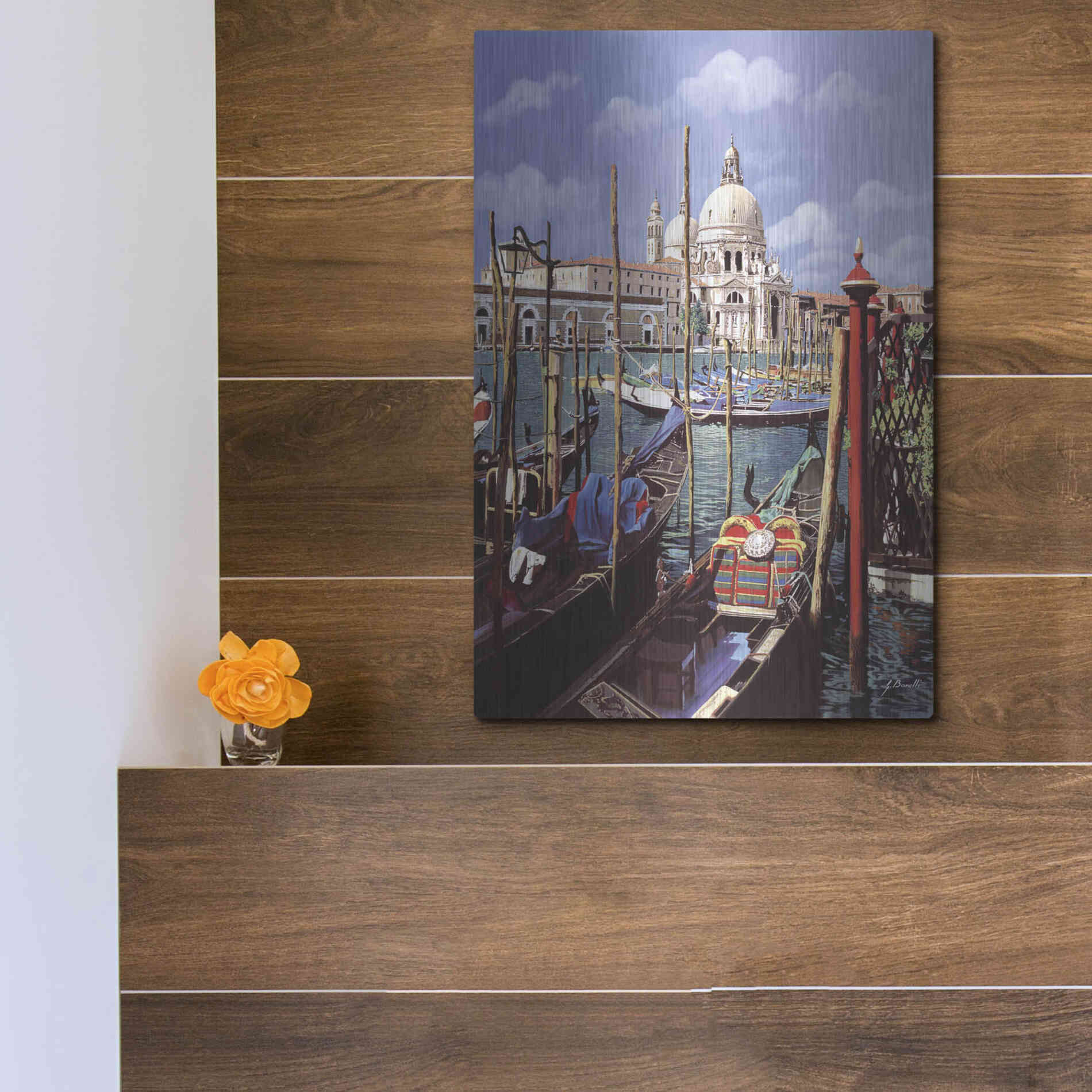 Luxe Metal Art 'Chiesa Della Salute' by Guido Borelli, Metal Wall Art,12x16
