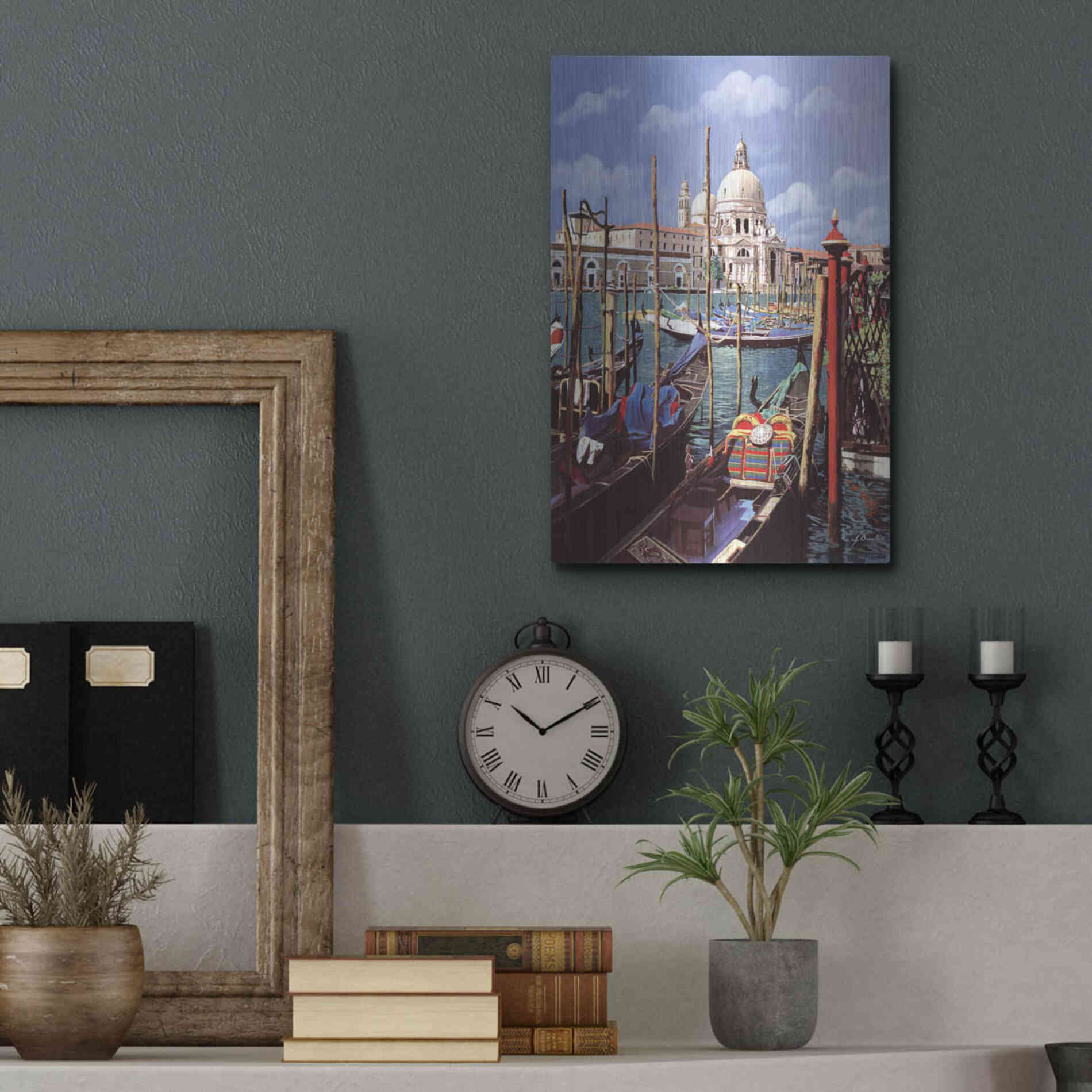 Luxe Metal Art 'Chiesa Della Salute' by Guido Borelli, Metal Wall Art,12x16