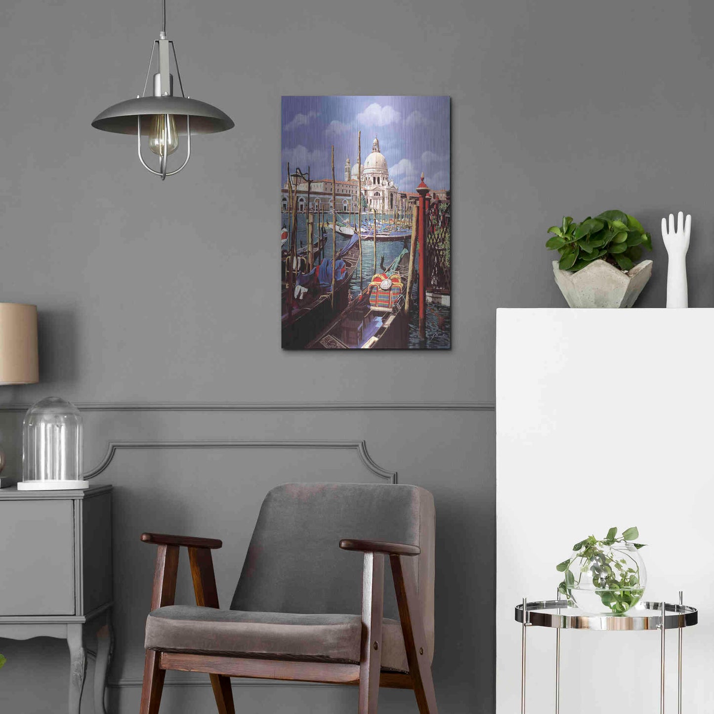 Luxe Metal Art 'Chiesa Della Salute' by Guido Borelli, Metal Wall Art,16x24