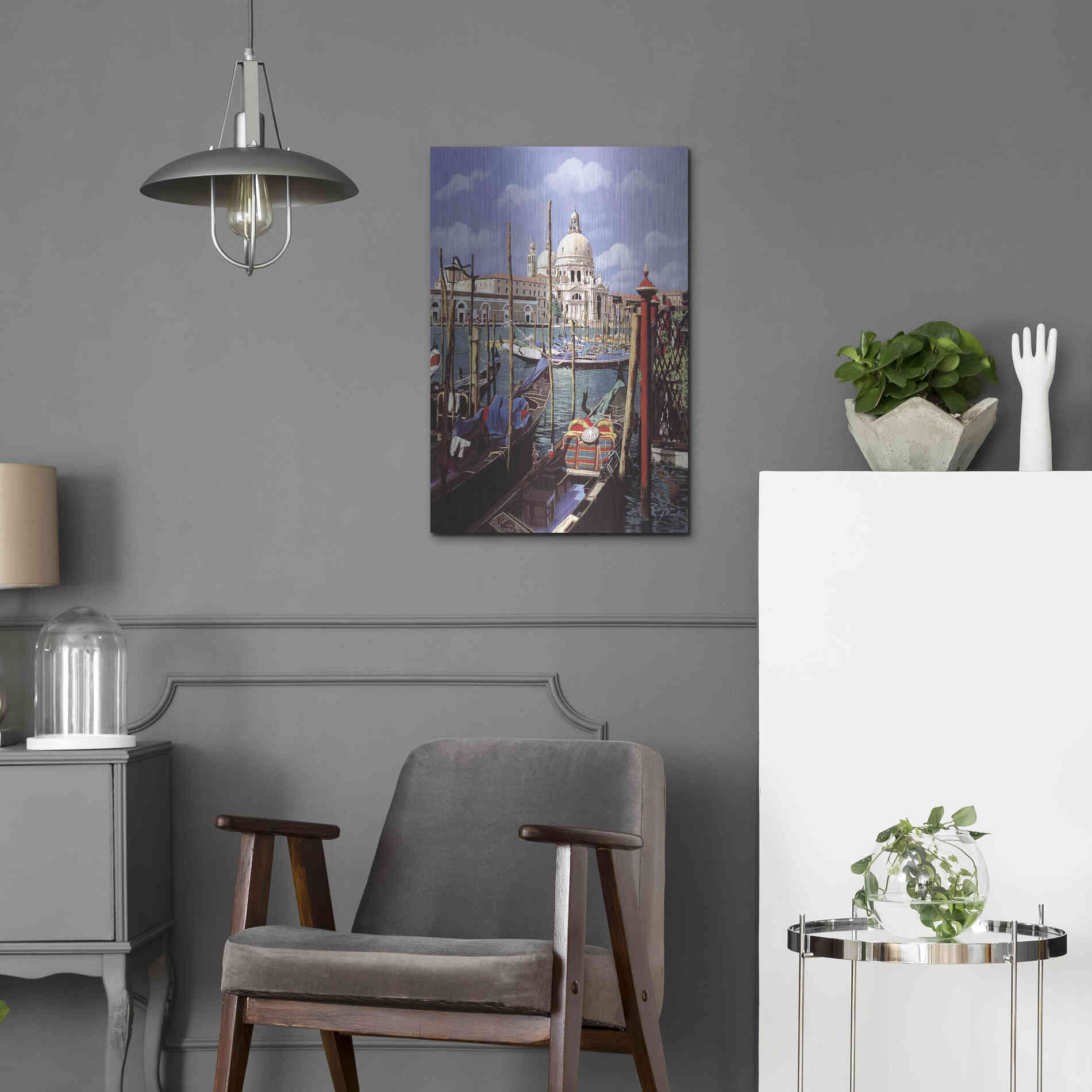 Luxe Metal Art 'Chiesa Della Salute' by Guido Borelli, Metal Wall Art,16x24