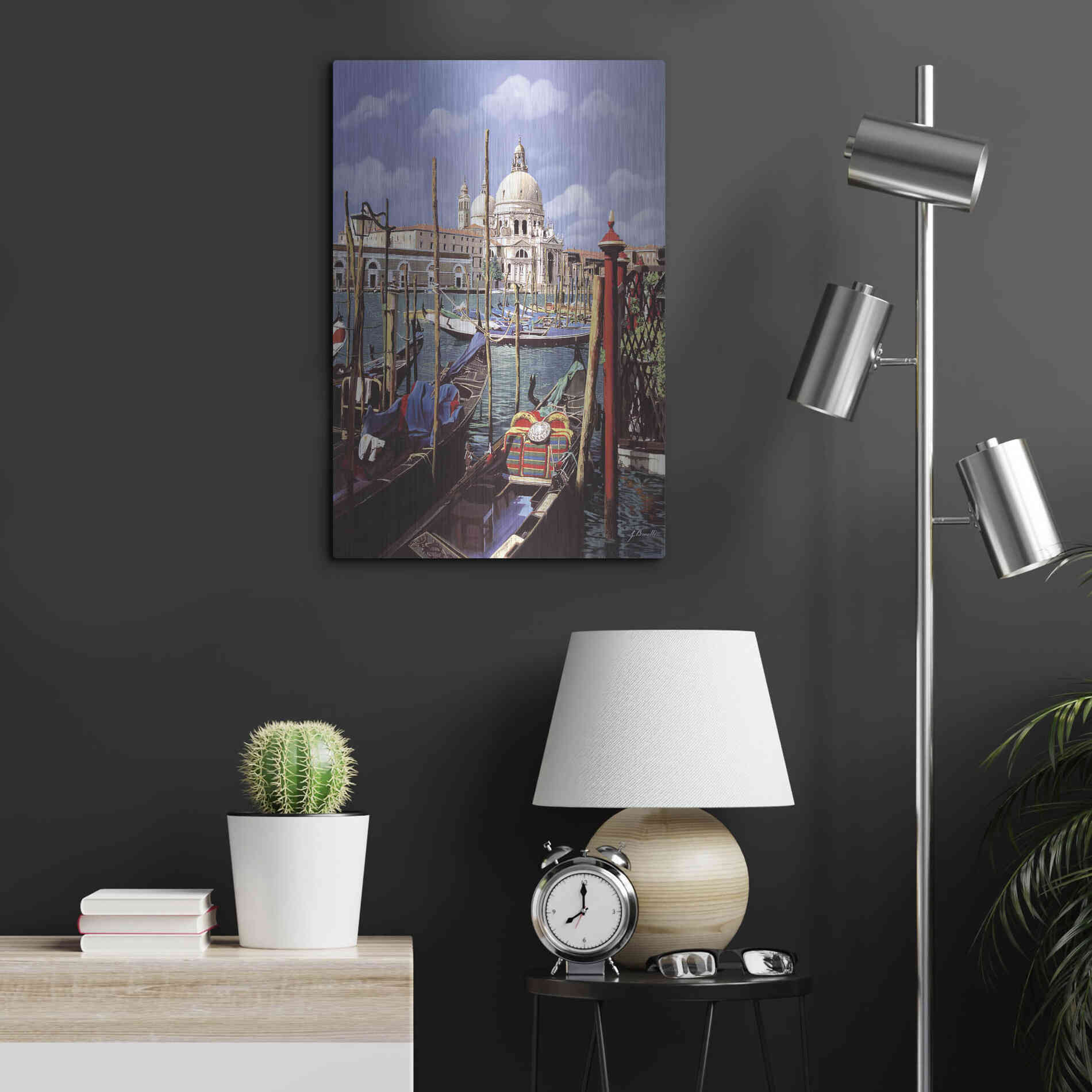 Luxe Metal Art 'Chiesa Della Salute' by Guido Borelli, Metal Wall Art,16x24