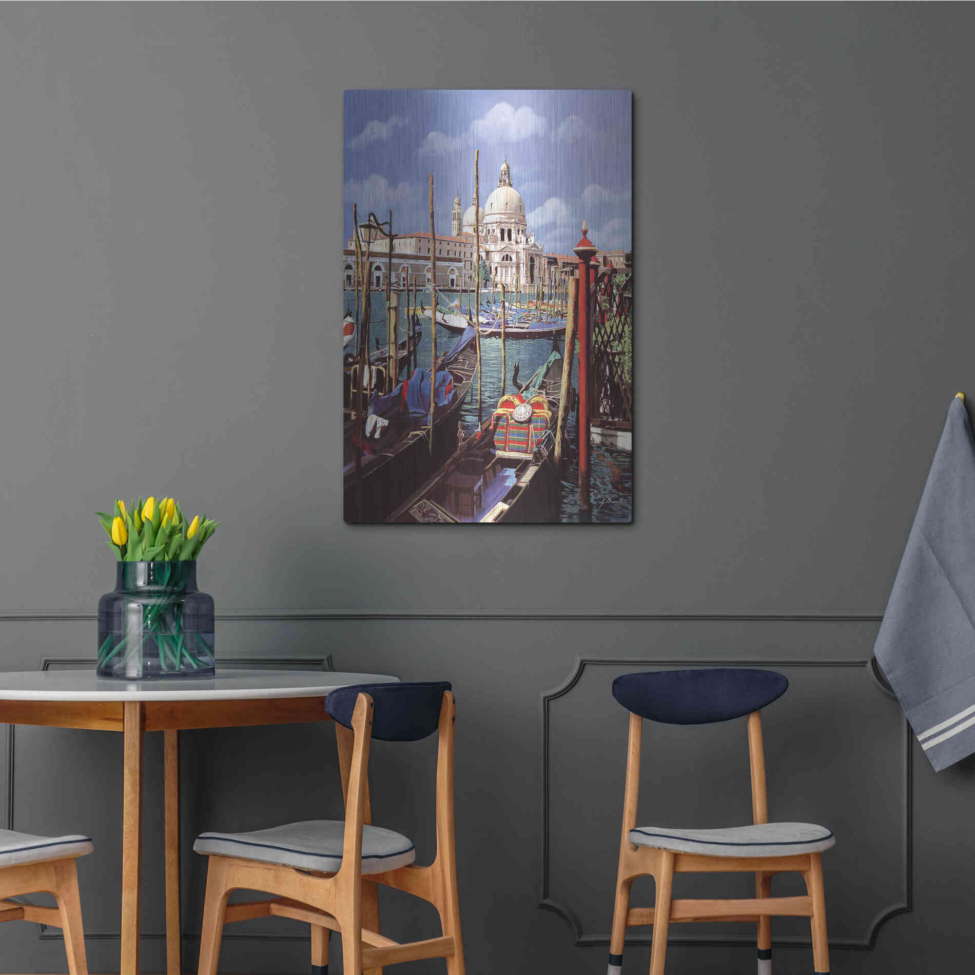 Luxe Metal Art 'Chiesa Della Salute' by Guido Borelli, Metal Wall Art,24x36
