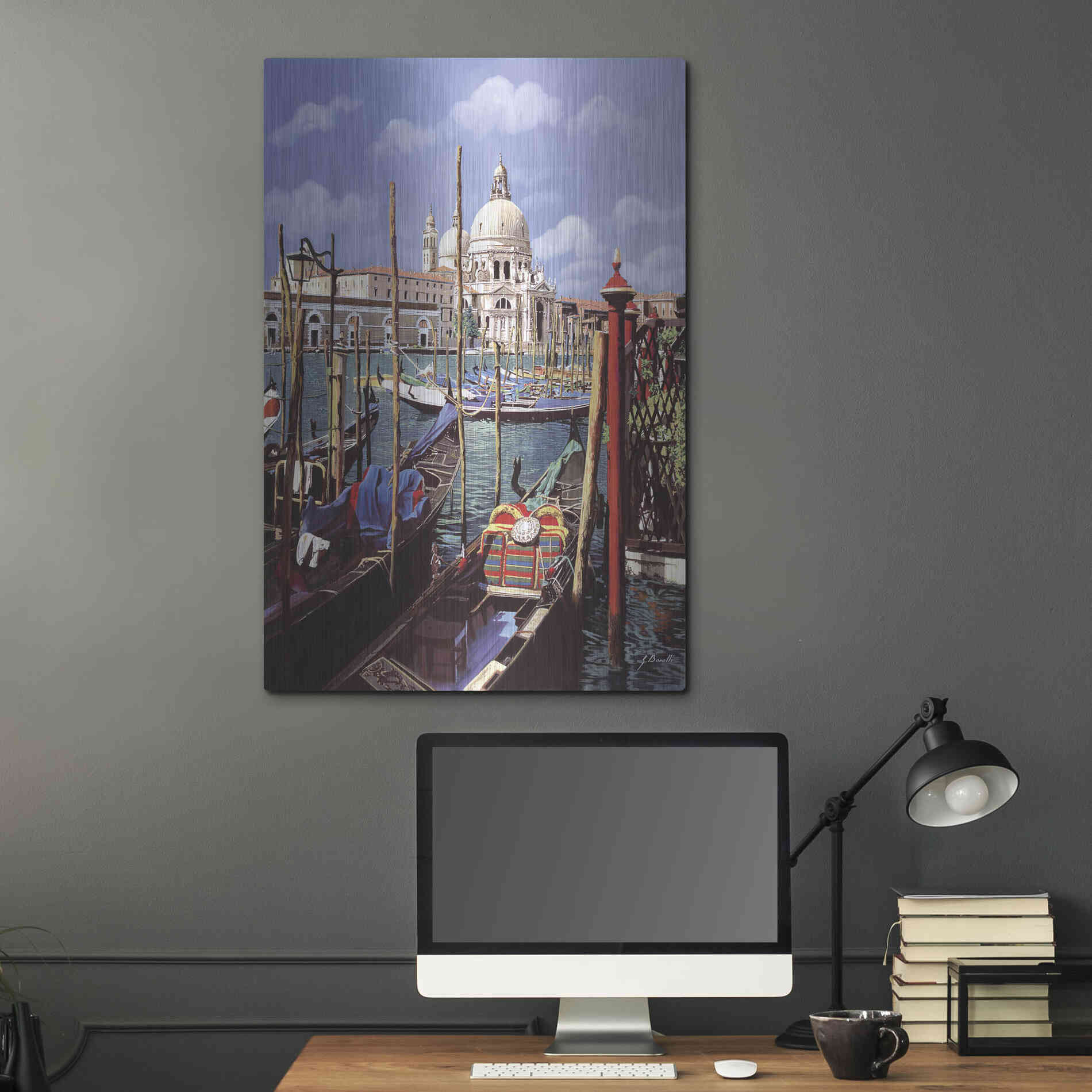Luxe Metal Art 'Chiesa Della Salute' by Guido Borelli, Metal Wall Art,24x36