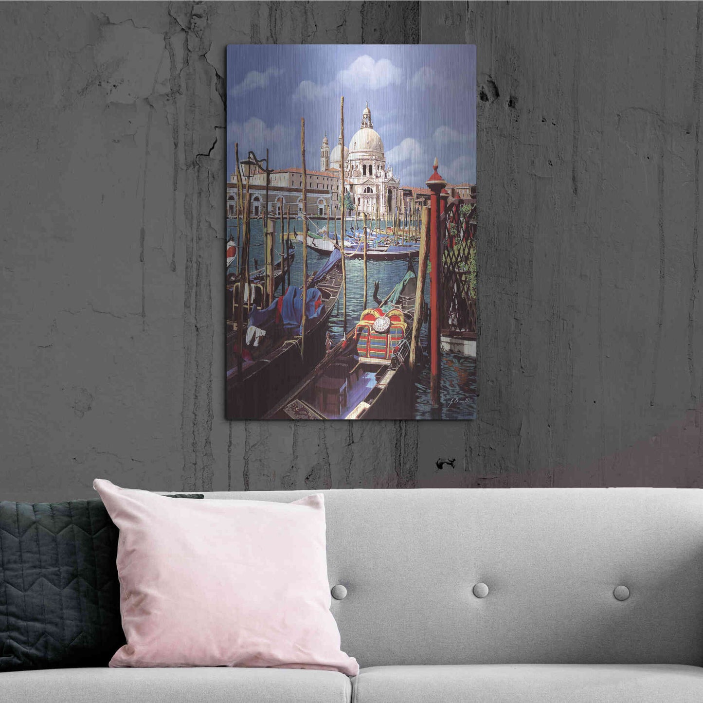 Luxe Metal Art 'Chiesa Della Salute' by Guido Borelli, Metal Wall Art,24x36