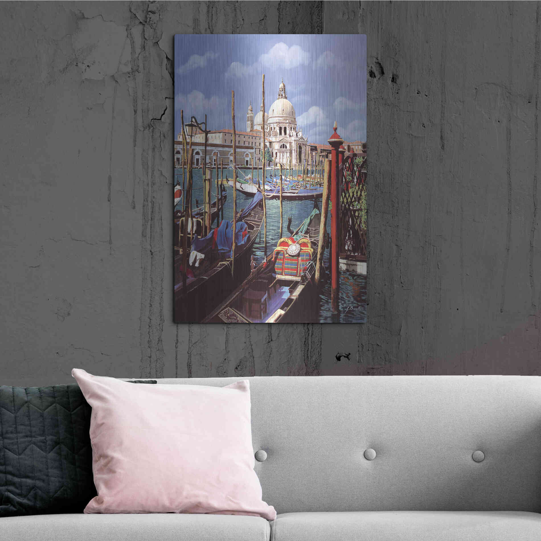 Luxe Metal Art 'Chiesa Della Salute' by Guido Borelli, Metal Wall Art,24x36