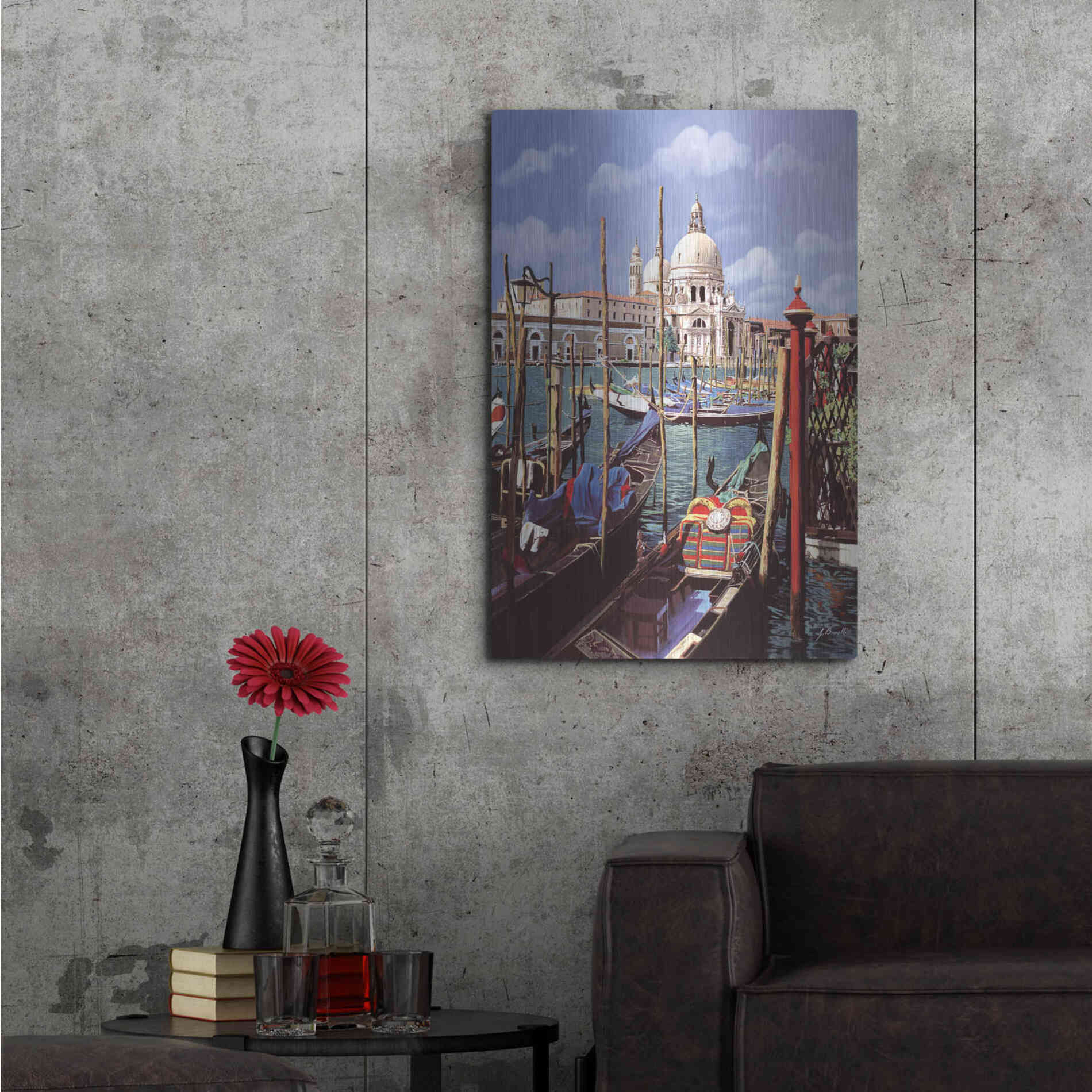 Luxe Metal Art 'Chiesa Della Salute' by Guido Borelli, Metal Wall Art,24x36