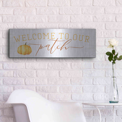 Luxe Metal Art 'Welcome to Our Patch' by Lux + Me Designs, Metal Wall Art,36x12