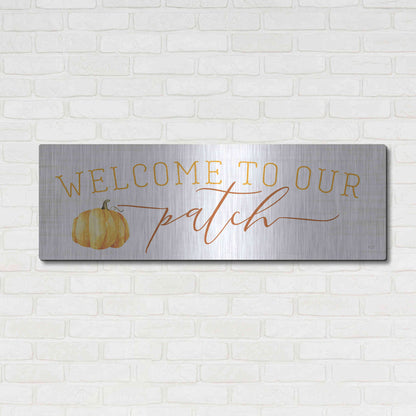 Luxe Metal Art 'Welcome to Our Patch' by Lux + Me Designs, Metal Wall Art,48x16