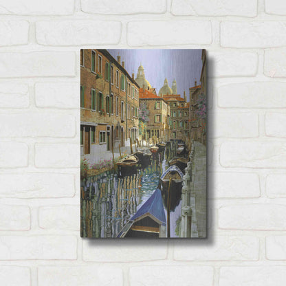 Luxe Metal Art 'La Barche Sul Canale' by Guido Borelli, Metal Wall Art,12x16