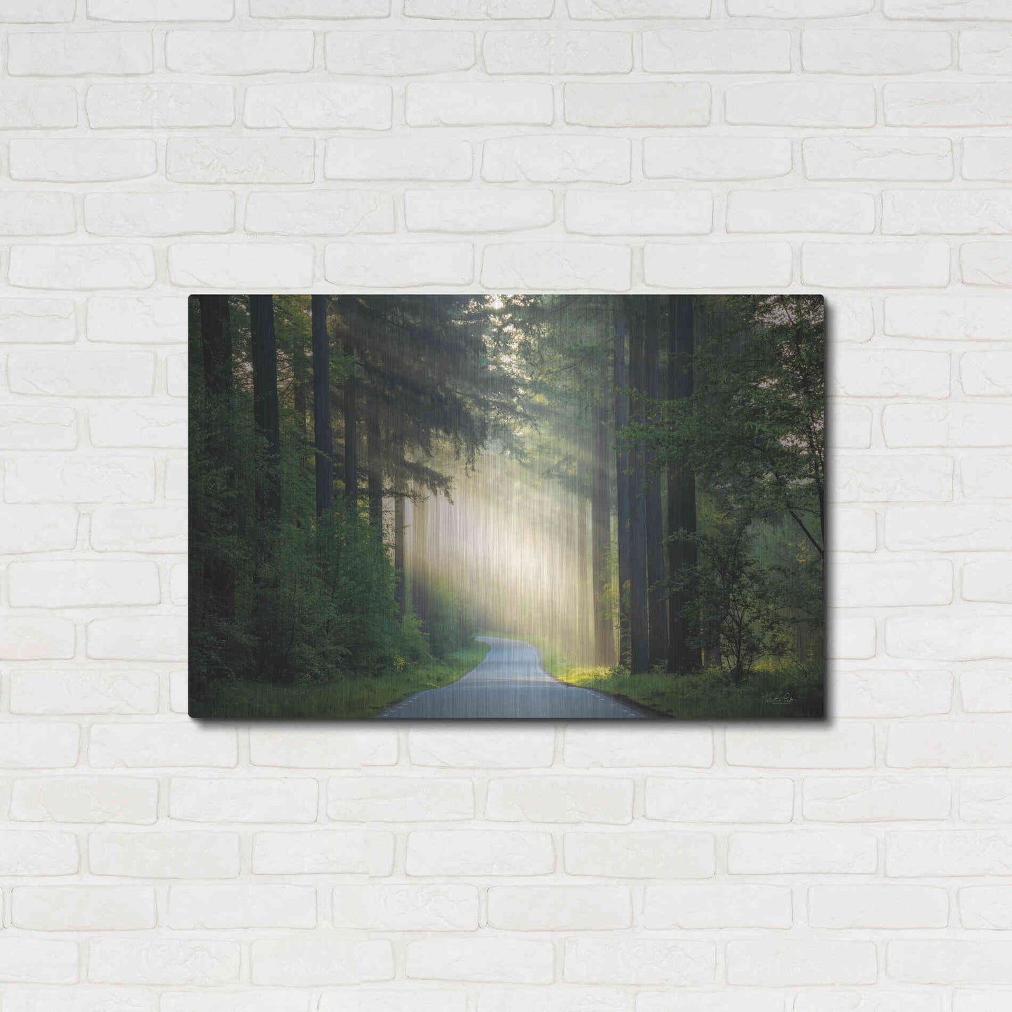 Luxe Metal Art 'The Road' by Martin Podt, Metal Wall Art,36x24