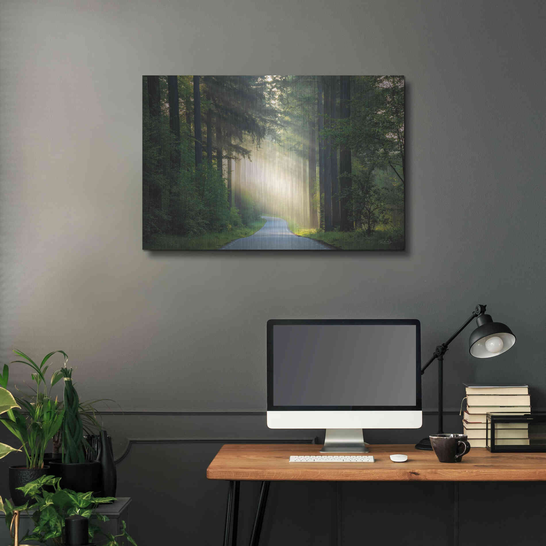 Luxe Metal Art 'The Road' by Martin Podt, Metal Wall Art,36x24