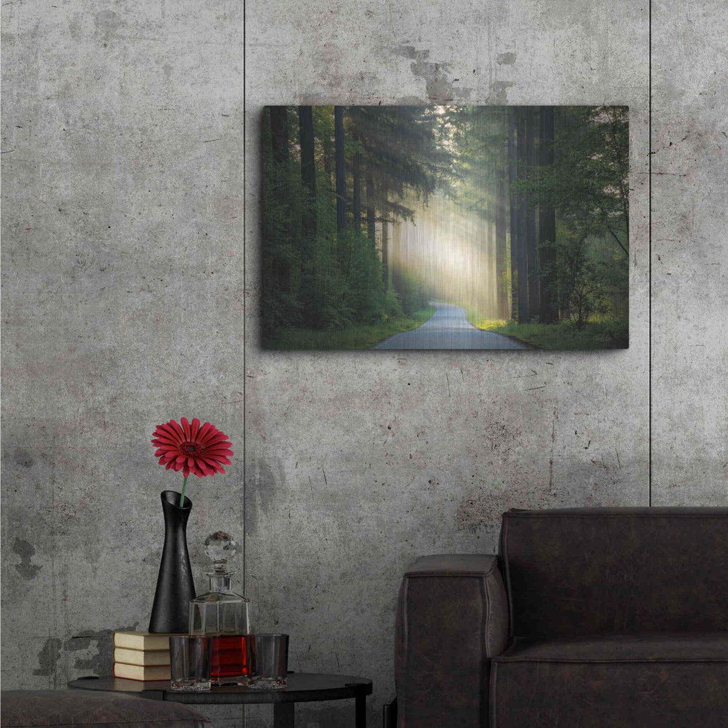 Luxe Metal Art 'The Road' by Martin Podt, Metal Wall Art,36x24