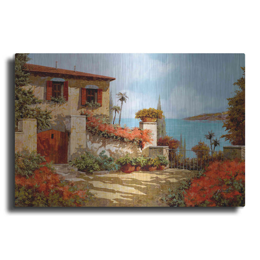 Luxe Metal Art 'Il Giardino Rosso' by Guido Borelli, Metal Wall Art