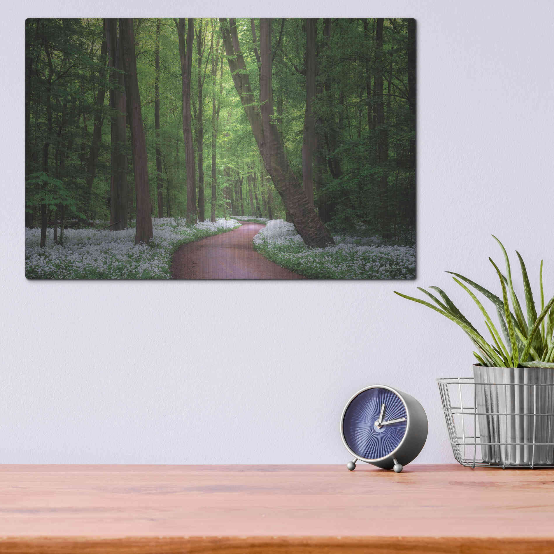 Luxe Metal Art 'Fragrant Road' by Martin Podt, Metal Wall Art,16x12