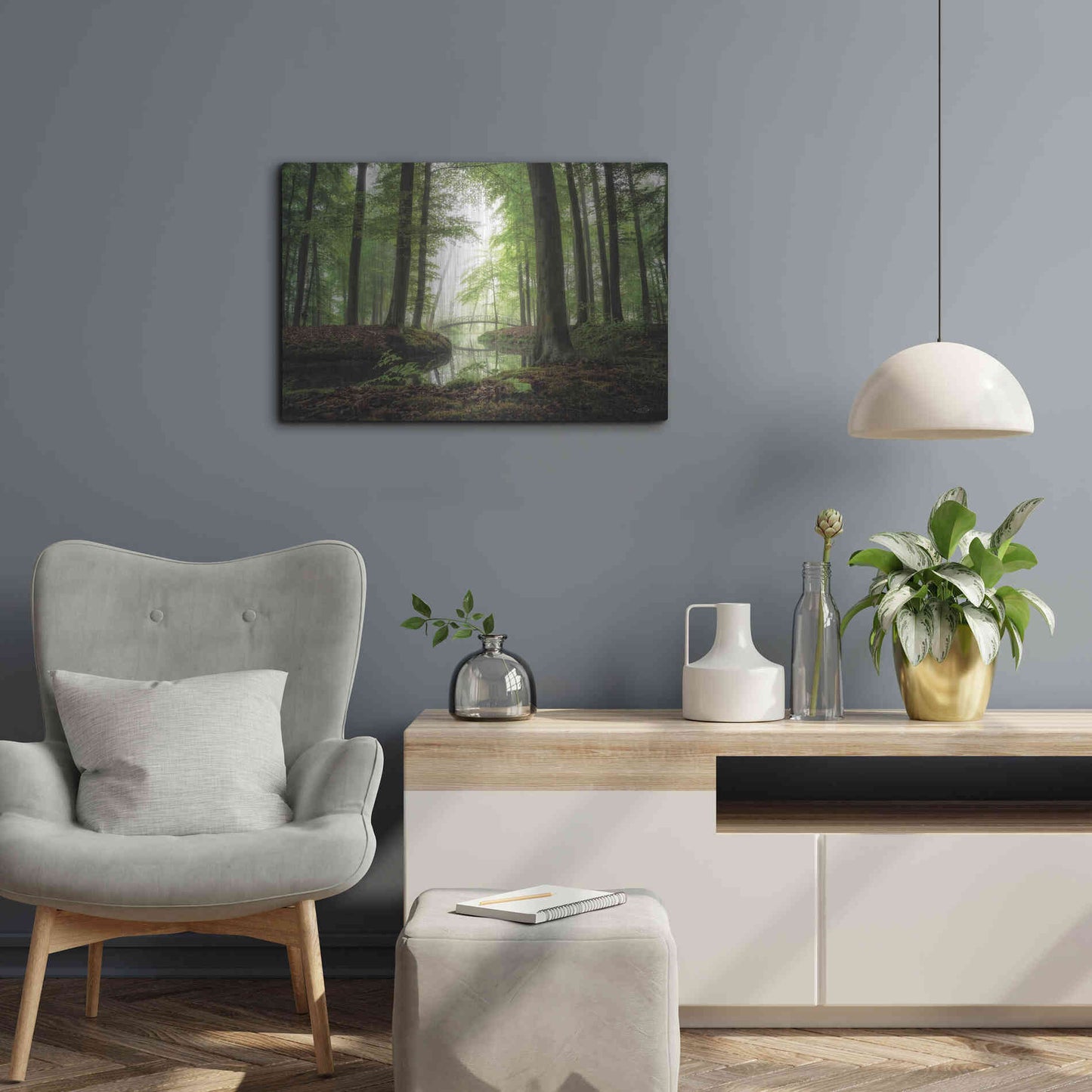 Luxe Metal Art 'On a Beautiful Morning' by Martin Podt, Metal Wall Art,24x16