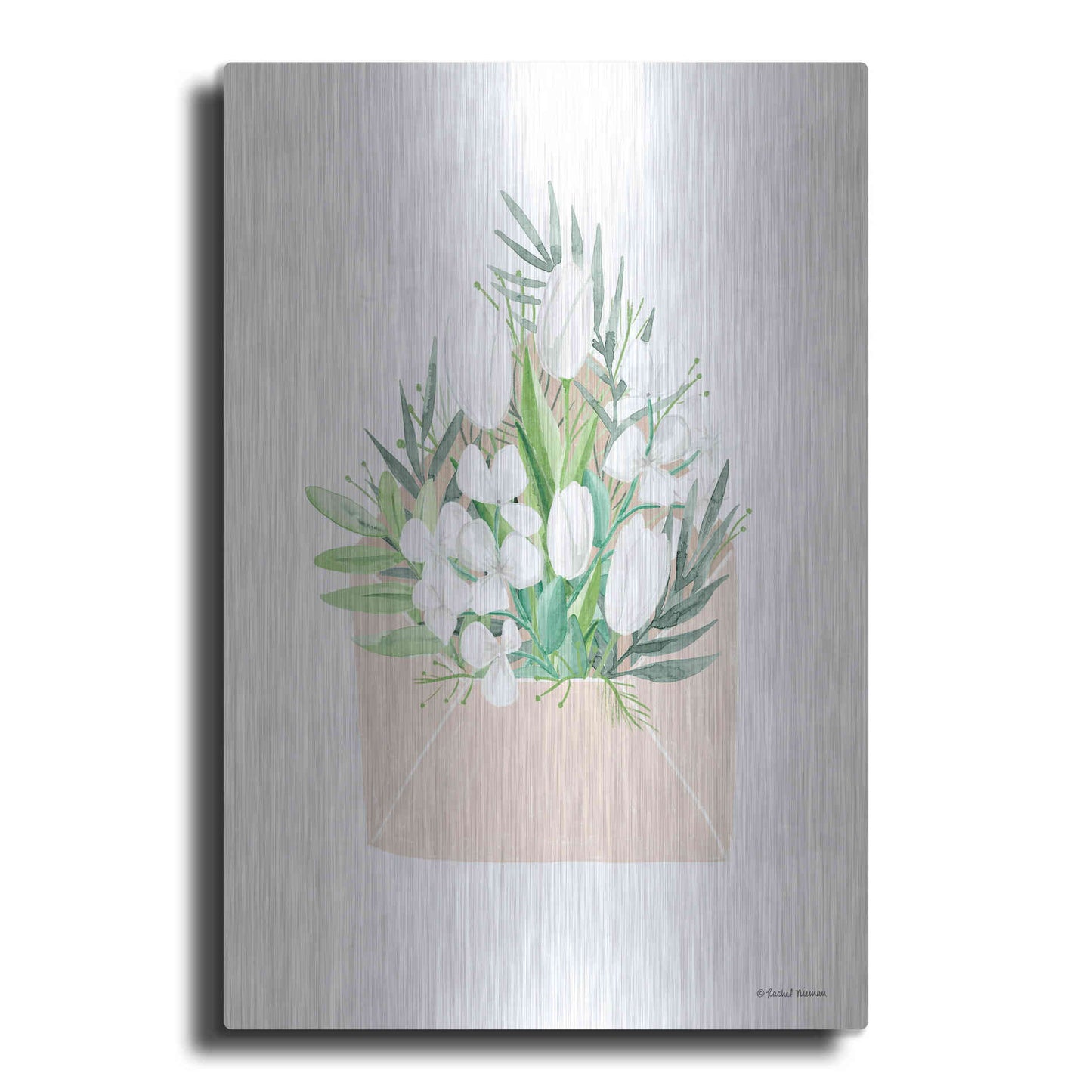 Luxe Metal Art 'Flower Delivery' by Rachel Nieman, Metal Wall Art