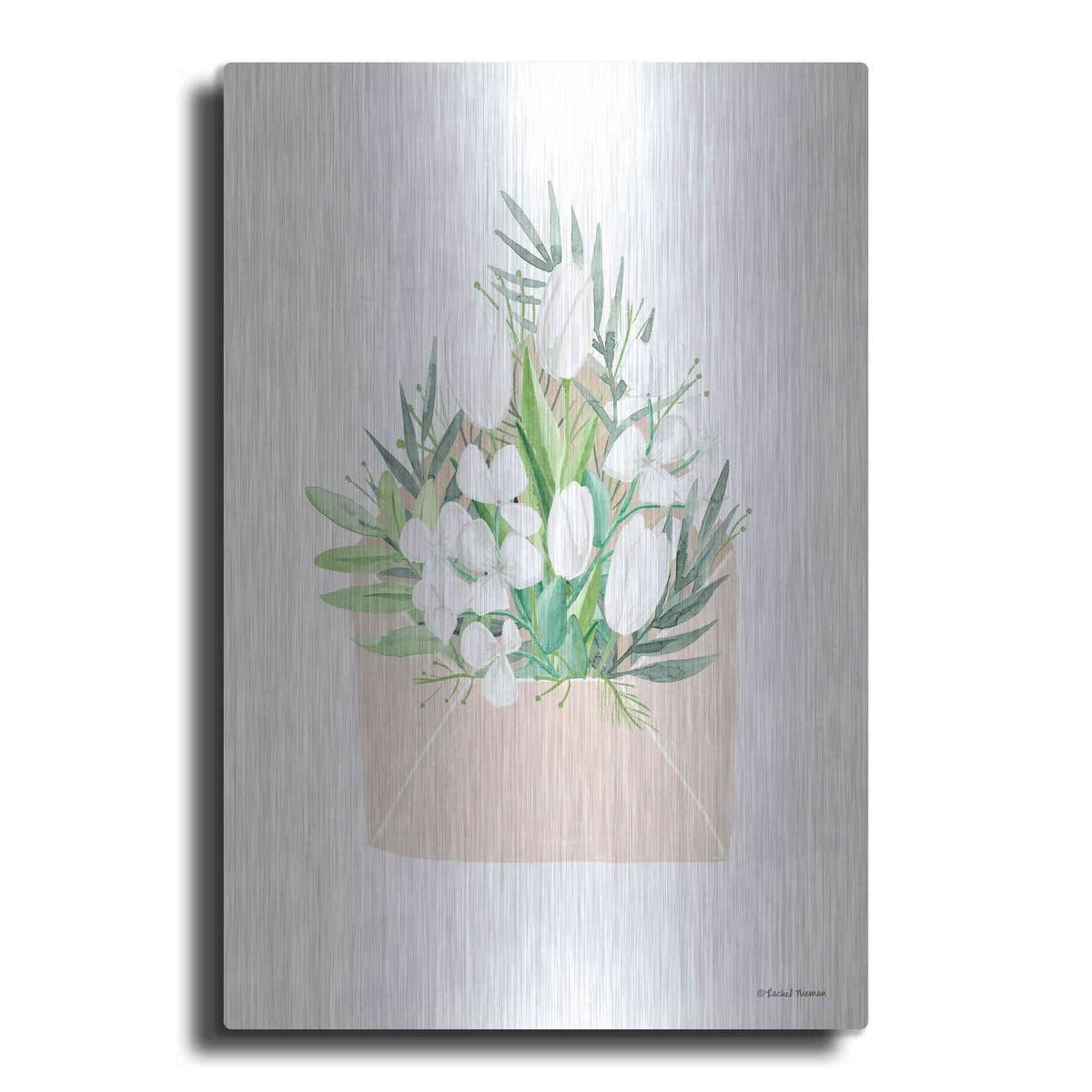 Luxe Metal Art 'Flower Delivery' by Rachel Nieman, Metal Wall Art