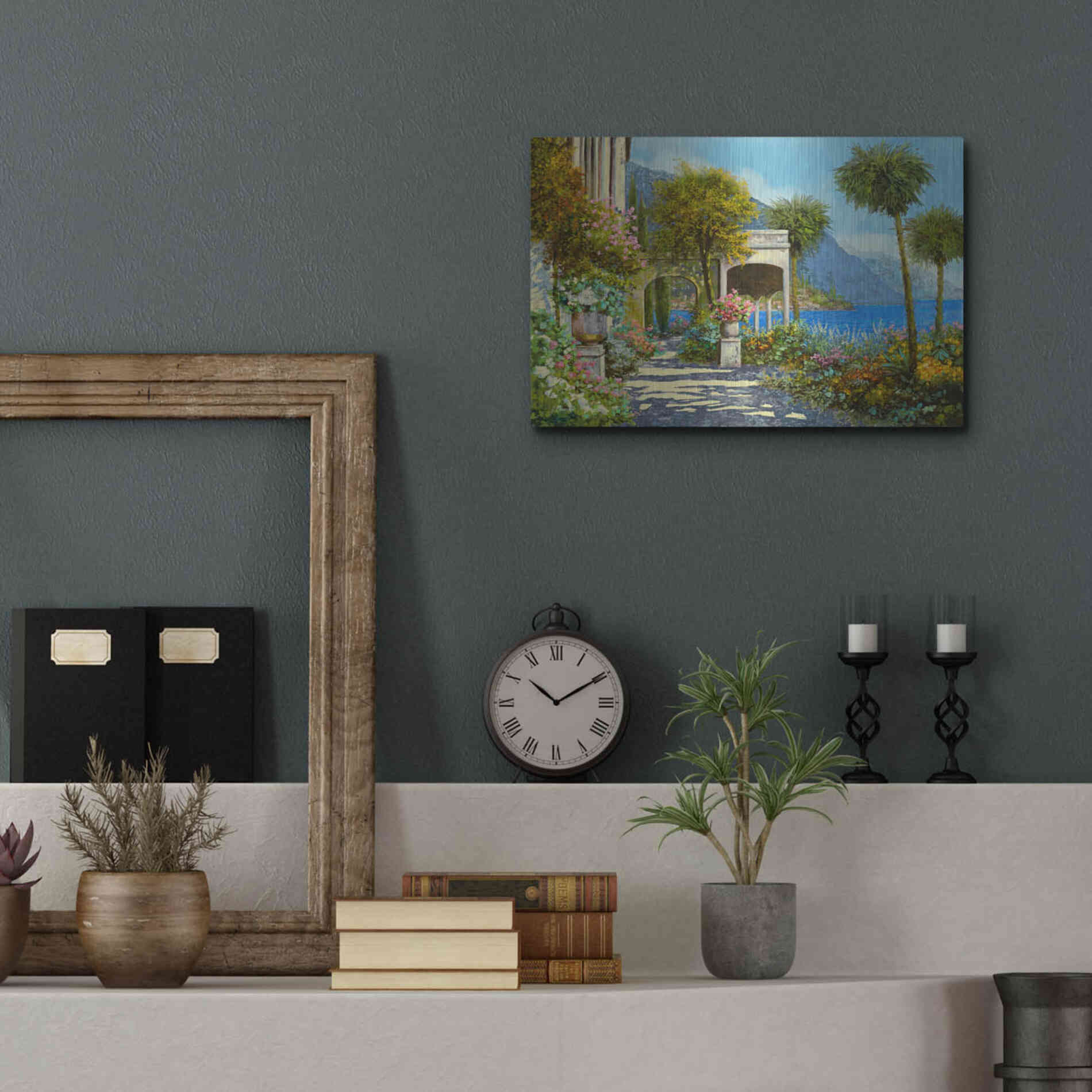 Luxe Metal Art 'Passeggiata al Lago' by Guido Borelli, Metal Wall Art,16x12