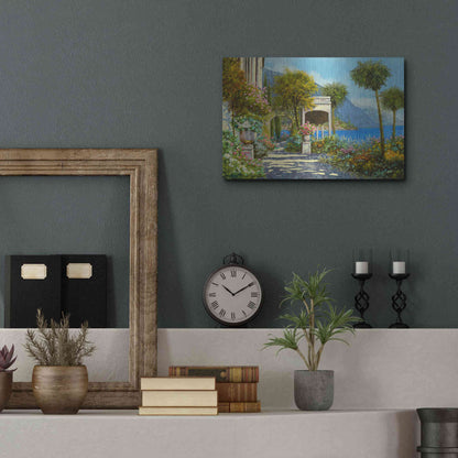 Luxe Metal Art 'Passeggiata al Lago' by Guido Borelli, Metal Wall Art,16x12