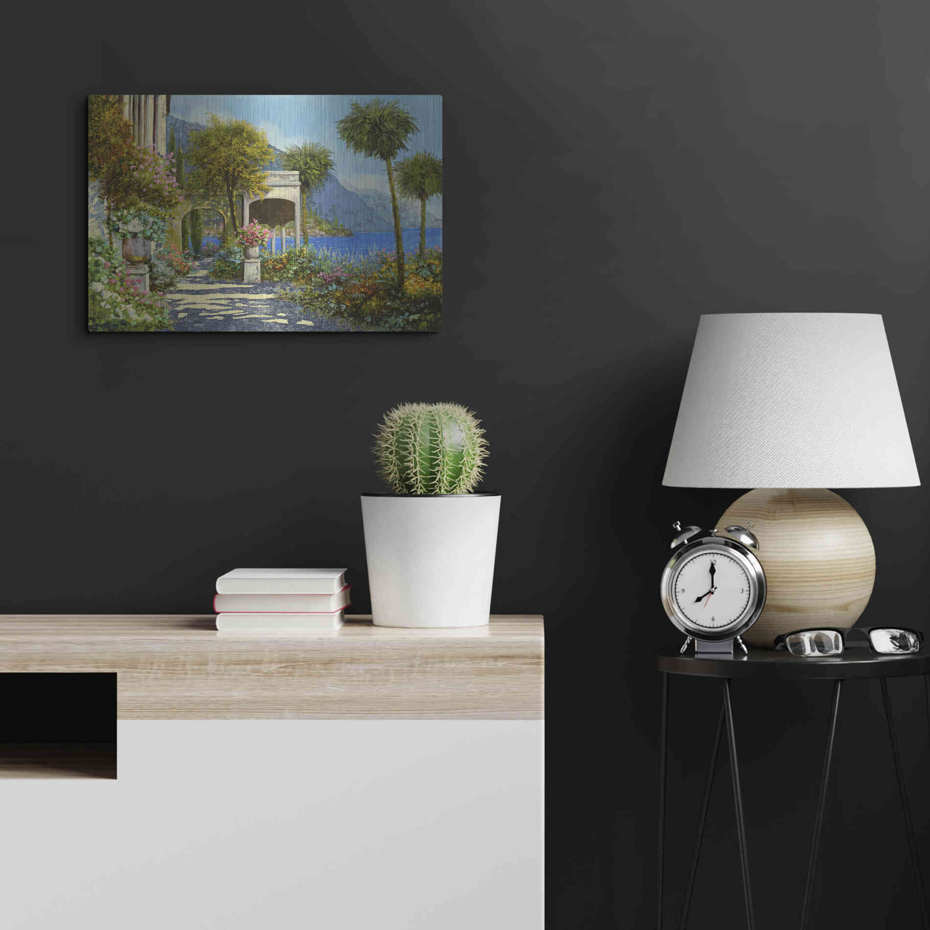 Luxe Metal Art 'Passeggiata al Lago' by Guido Borelli, Metal Wall Art,24x16