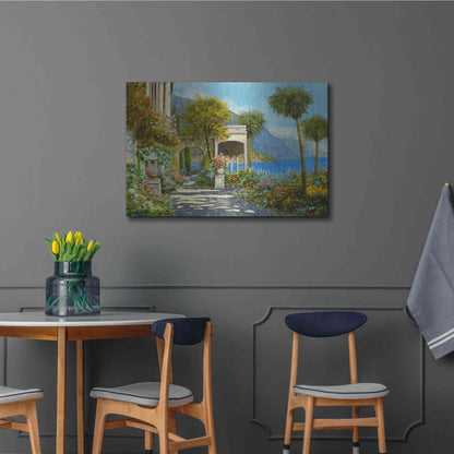 Luxe Metal Art 'Passeggiata al Lago' by Guido Borelli, Metal Wall Art,36x24