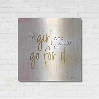 Luxe Metal Art 'Go For It' by Susan Ball, Metal Wall Art,36x36