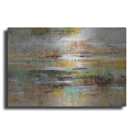 Luxe Metal Art 'Oasis Reflection' by Ingeborg Herckenrath, Metal Wall Art