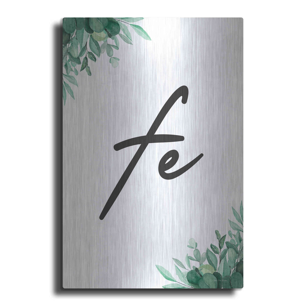 Luxe Metal Art 'Faith - Spanish' by Seven Trees Design, Metal Wall Art