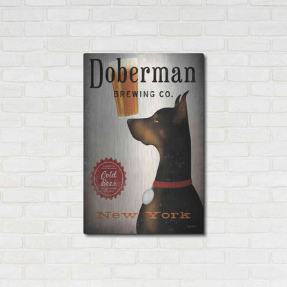 Luxe Metal Art 'Doberman Brewing Company NY' by Ryan Fowler, Metal Wall Art,24x36