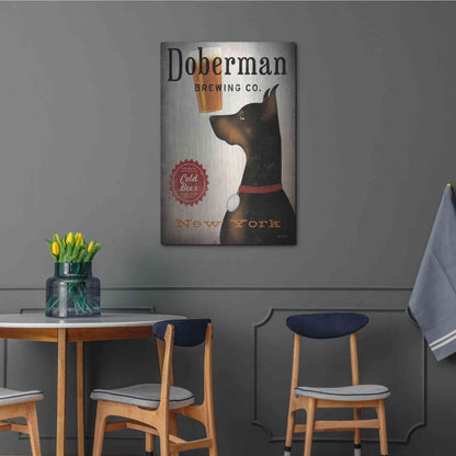 Luxe Metal Art 'Doberman Brewing Company NY' by Ryan Fowler, Metal Wall Art,24x36