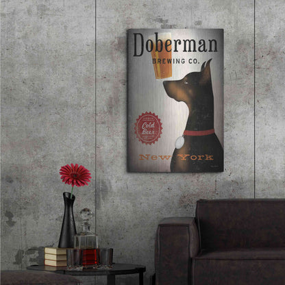 Luxe Metal Art 'Doberman Brewing Company NY' by Ryan Fowler, Metal Wall Art,24x36