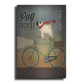 Luxe Metal Art 'Pug on a Bike' by Ryan Fowler, Metal Wall Art