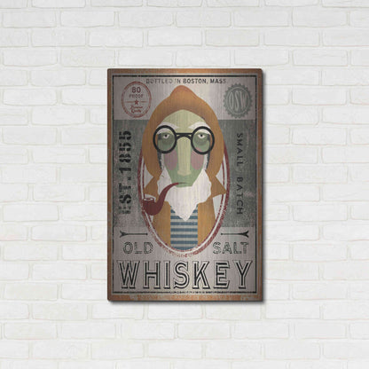 Luxe Metal Art 'Fisherman II Old Salt Whiskey' by Ryan Fowler, Metal Wall Art,24x36