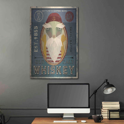 Luxe Metal Art 'Fisherman VIII Old Salt Whiskey' by Ryan Fowler, Metal Wall Art,24x36