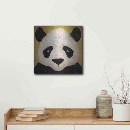 Luxe Metal Art 'Panda' by Ryan Fowler, Metal Wall Art,12x12