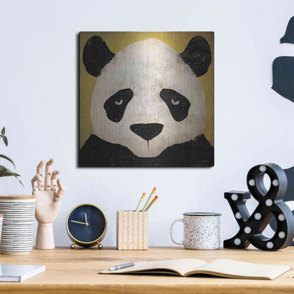 Luxe Metal Art 'Panda' by Ryan Fowler, Metal Wall Art,12x12