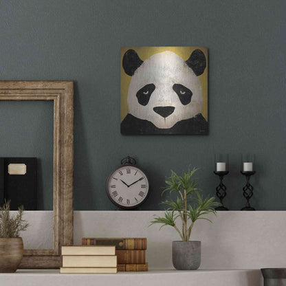 Luxe Metal Art 'Panda' by Ryan Fowler, Metal Wall Art,12x12