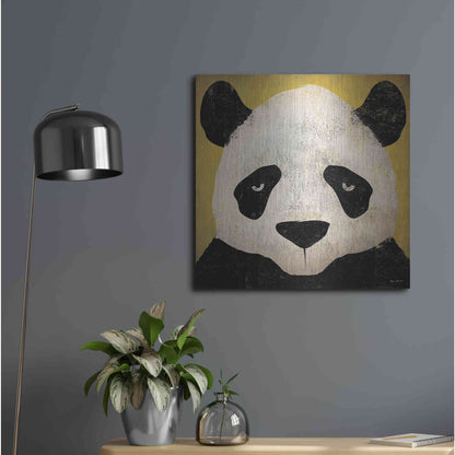 Luxe Metal Art 'Panda' by Ryan Fowler, Metal Wall Art,24x24