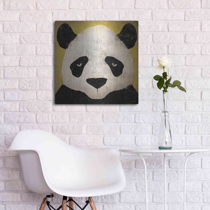 Luxe Metal Art 'Panda' by Ryan Fowler, Metal Wall Art,24x24